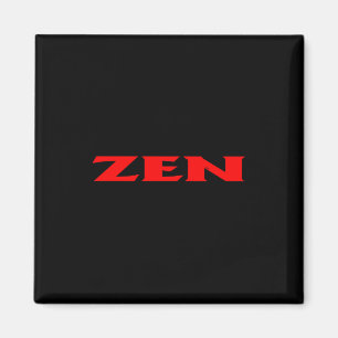 Zen red black square magnet