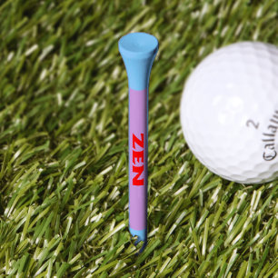Zen red blue lilac golf tee