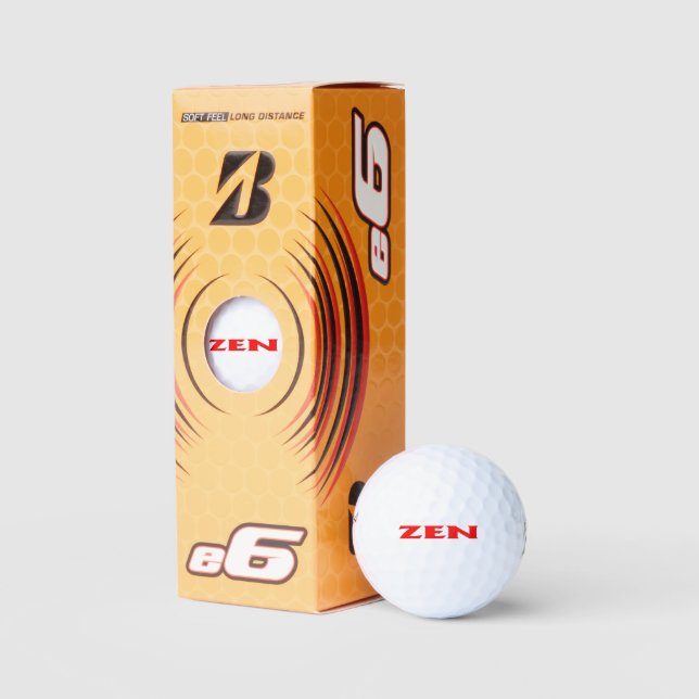 Zen red Bridgestone e6 golf balls 3 pk (Packaging)