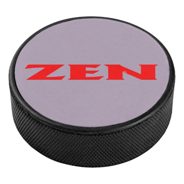 Zen red gray hockey puck (3/4)