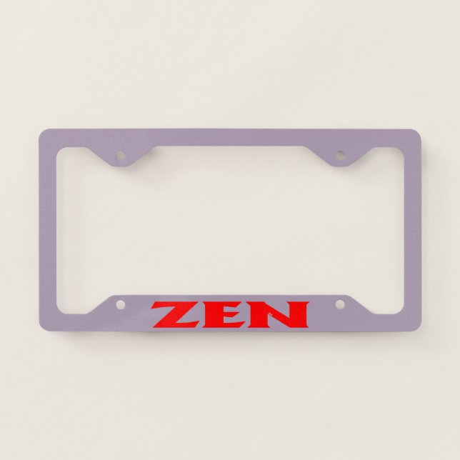Zen red gray license plate frame B (Front)
