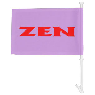 Zen red lilac car and boat flag