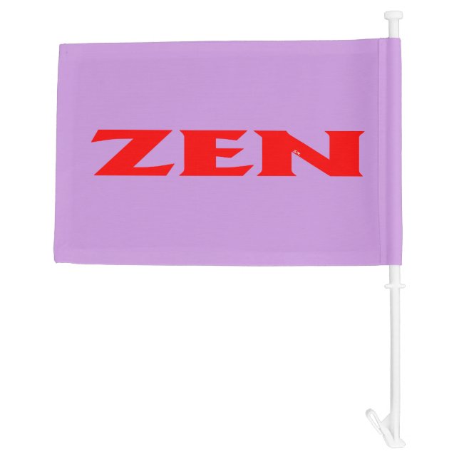 Zen red lilac car and boat flag (Back)