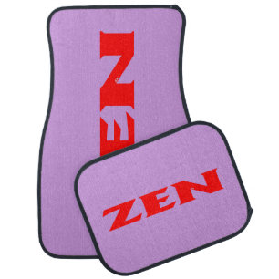 Zen red lilac car mats front and rear