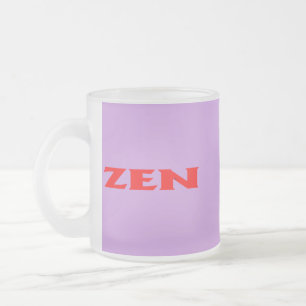 Zen red lilac frosted mug