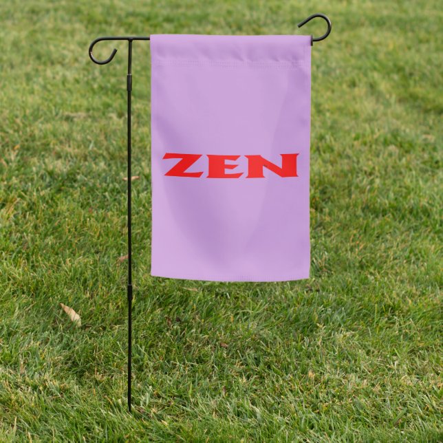 Zen red lilac garden flag (In SItu)