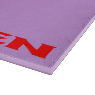 Zen red lilac glass cutting board