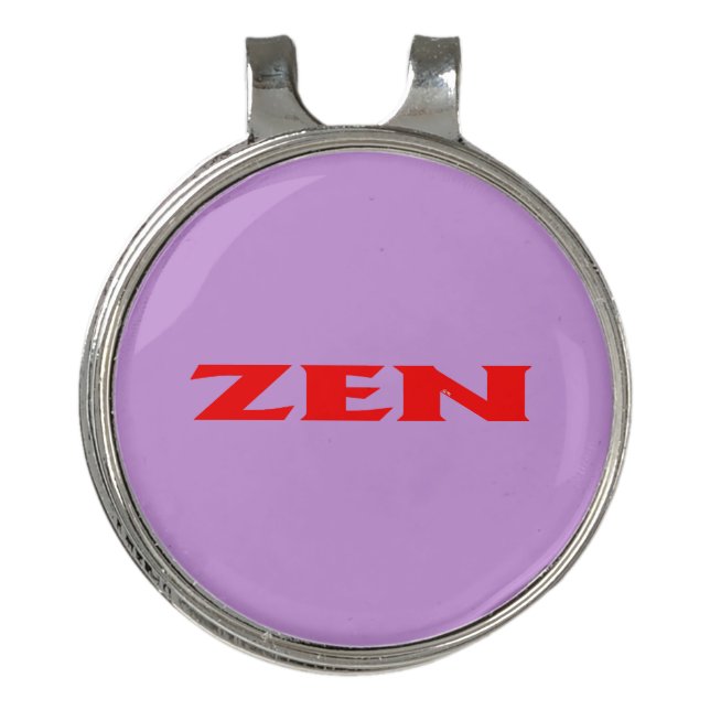 Zen red lilac hat clip (Front)