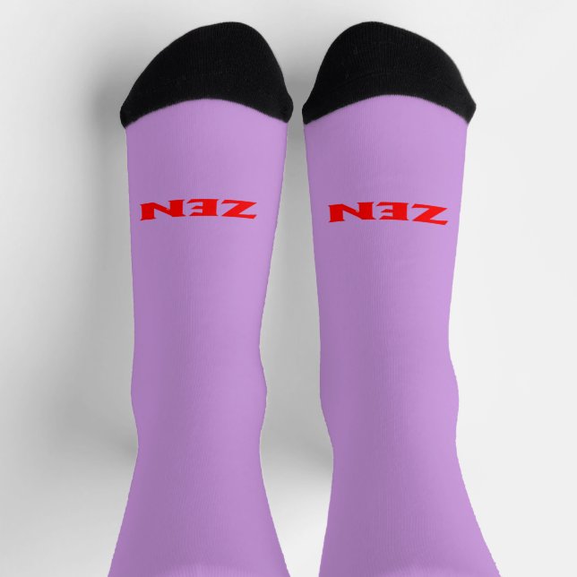 Zen red lilac outward premium socks (Top)