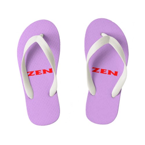 Zen red lilac toddler flip flops