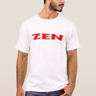 Zen red men white T-shirt