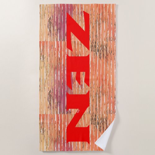 Zen red reed beach towel