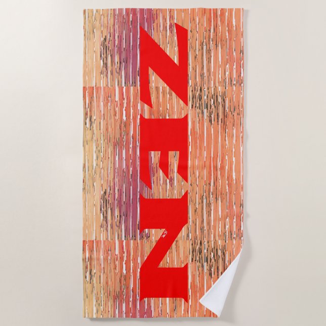 Zen red reed beach towel (Front)
