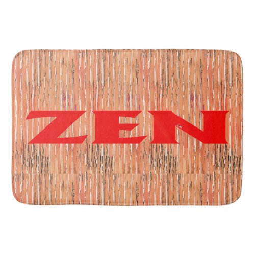 Zen red reeds bath mat