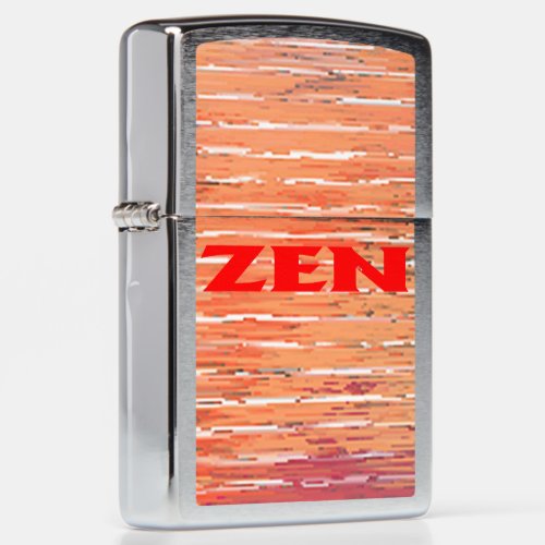 Zen red reeds brushed chrome Zippo lighter