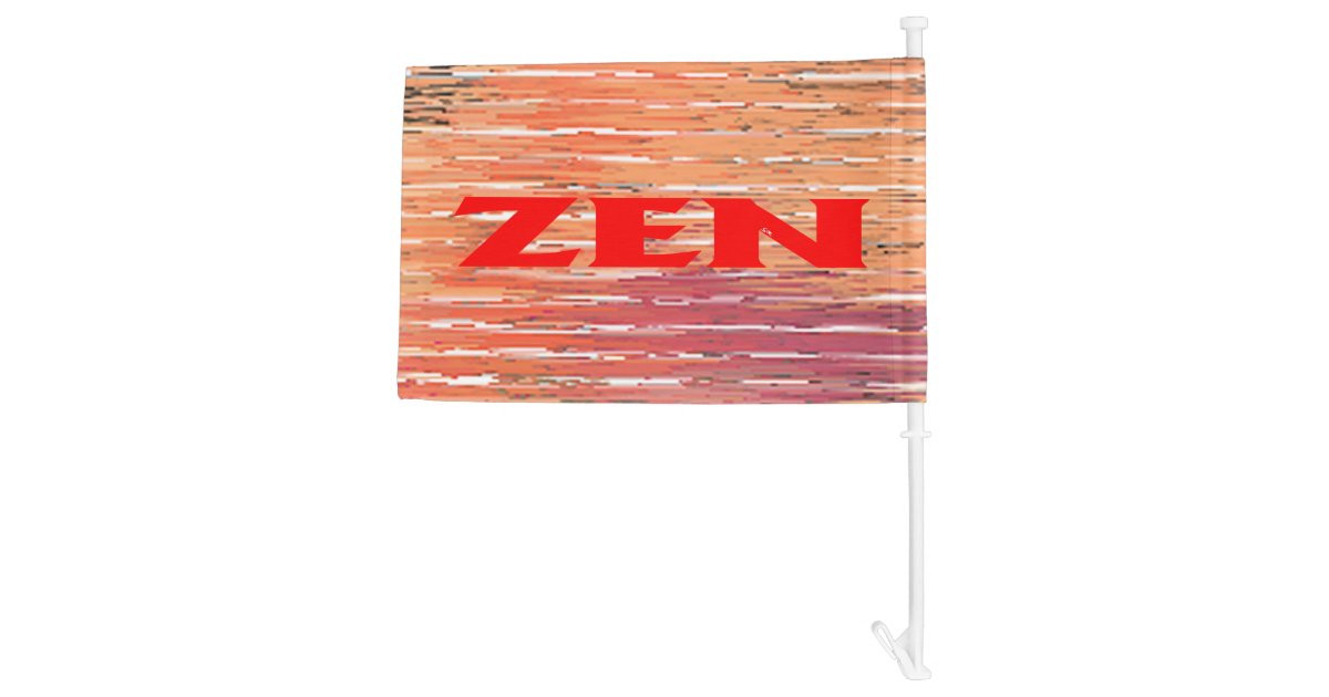 Flag Reeds Zen red reeds car and boat flag | Zazzle