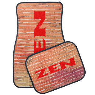 Zen red reeds car mats front and rear