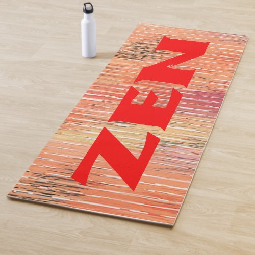 Zen red reeds exercise mat