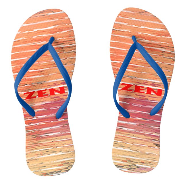 Zen red reeds flip flops (Footbed)