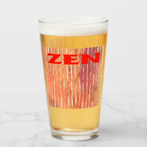 Zen red reeds glass tumbler