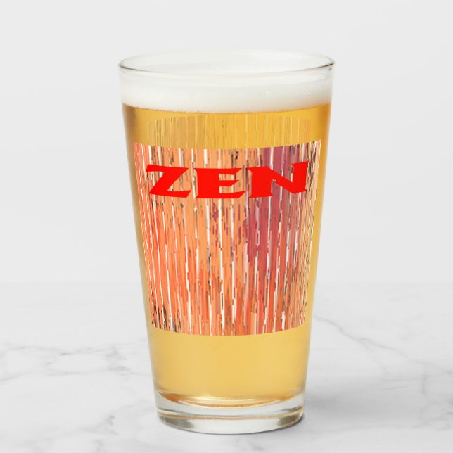 Zen red reeds glass tumbler (Front Filled)