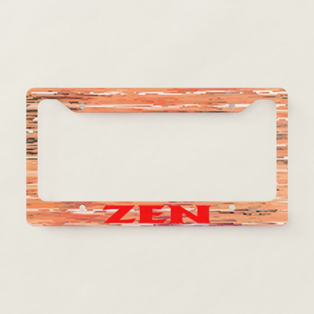 Zen red reeds license plate frame A (Front)