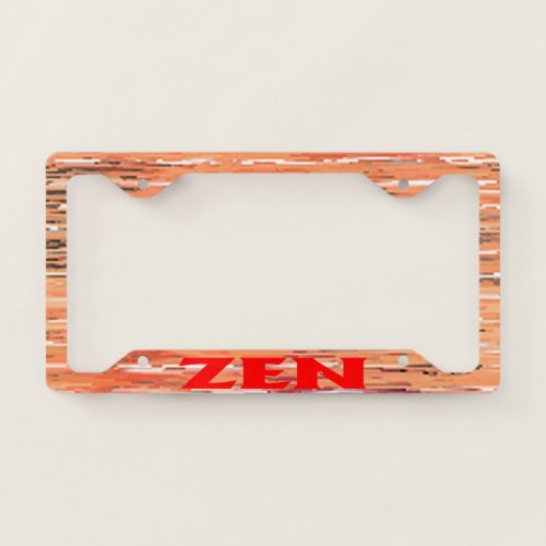 Zen red reeds license plate frame B