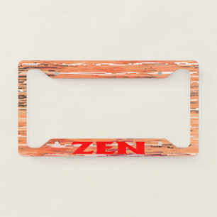 Zen red reeds license plate frame C
