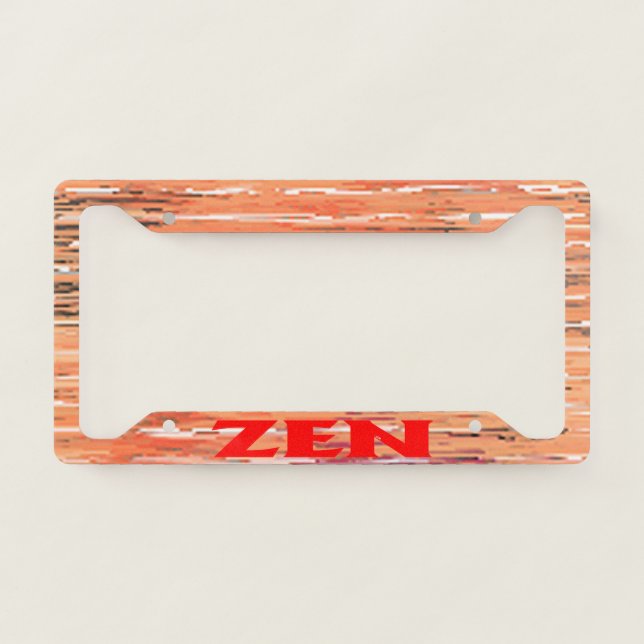 Zen red reeds license plate frame C (Front)