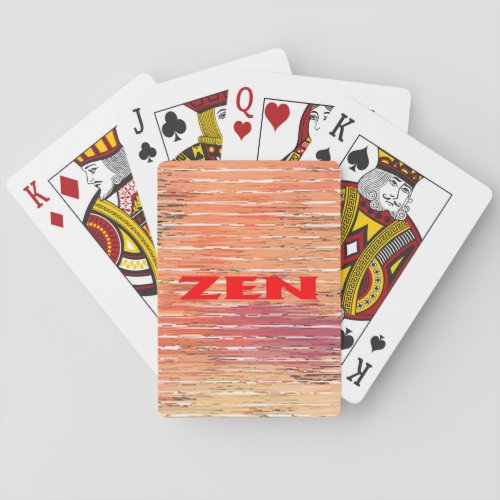 Zen red reeds playing cards