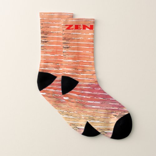 Zen red reeds socks