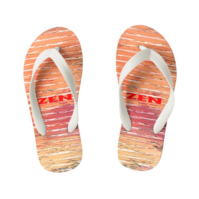 Zen red reeds toddler flip flops (Footbed)