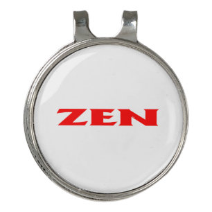 Zen red white hat clip