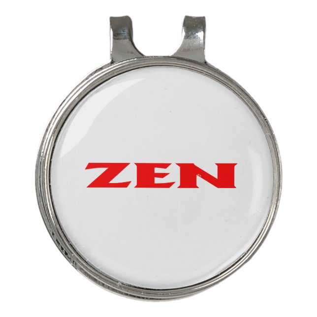 Zen red white hat clip (Front)