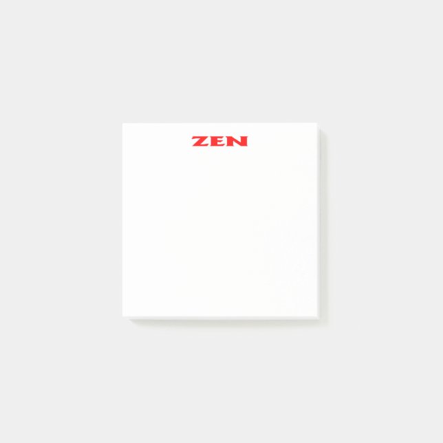 Zen red white note pads (Front)