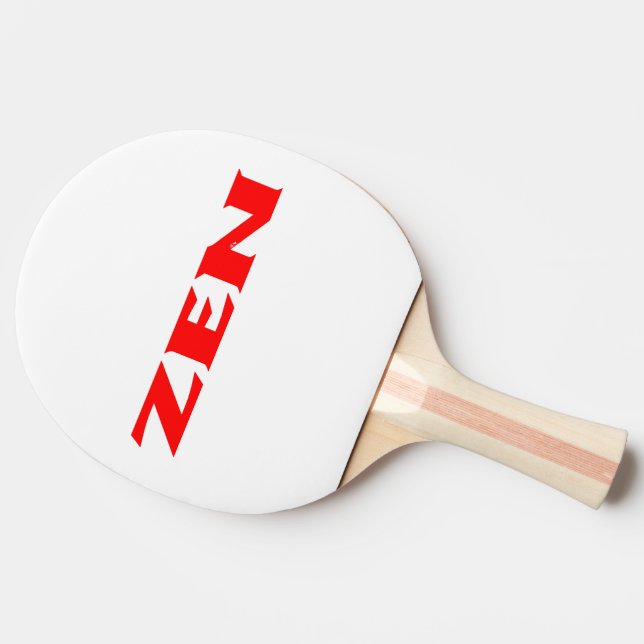Zen red white ping pong paddle (Side)