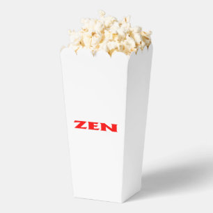 Zen red white popcorn boxes