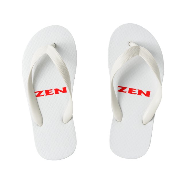 Zen red white toddler flip flops (Footbed)