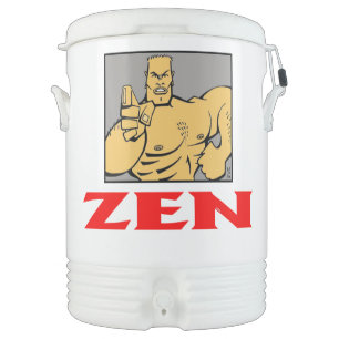 Zen red white w fighter 1 Igloo beverage cooler