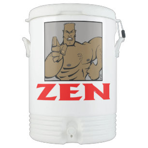Zen red white w fighter 2 Igloo beverage cooler