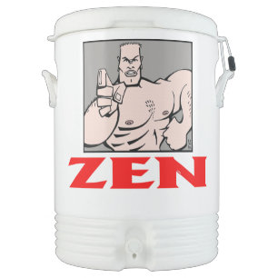Zen red white w fighter 3 Igloo beverage cooler
