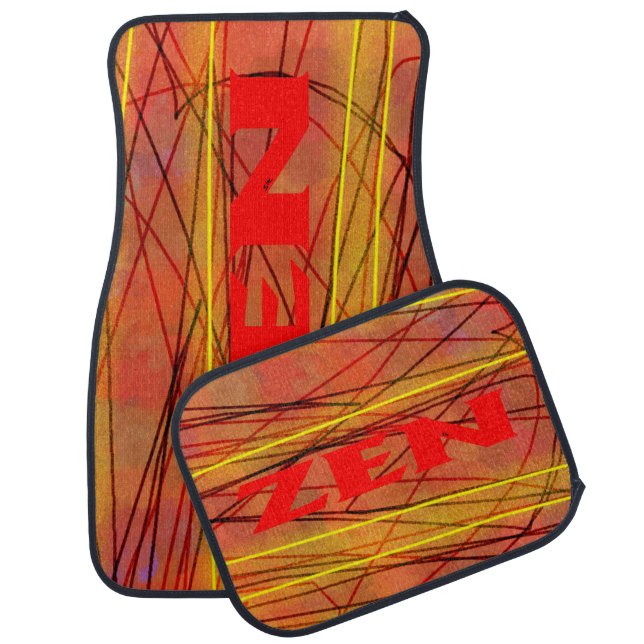 Zen red wire car mats front and rear (Set)