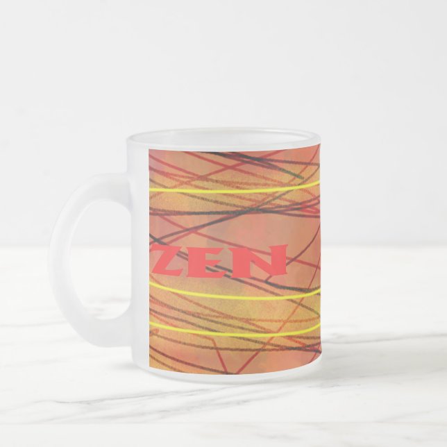 Zen red wire frosted mug (Left)