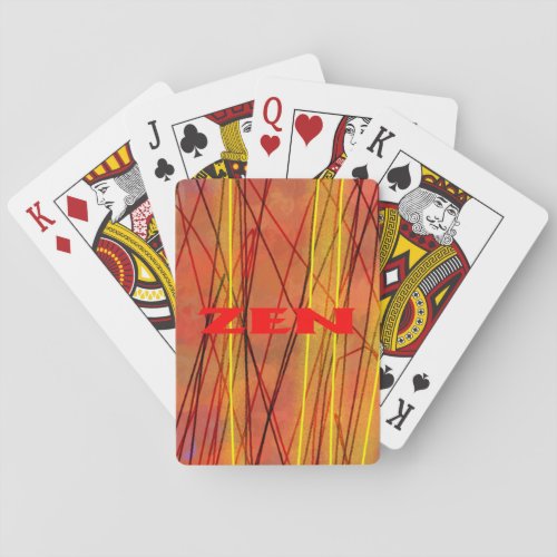Zen red wire playing cards