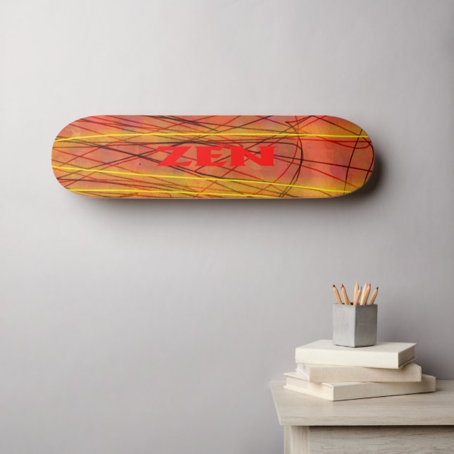 Zen red wire skateboard (Wall Art (Horz))