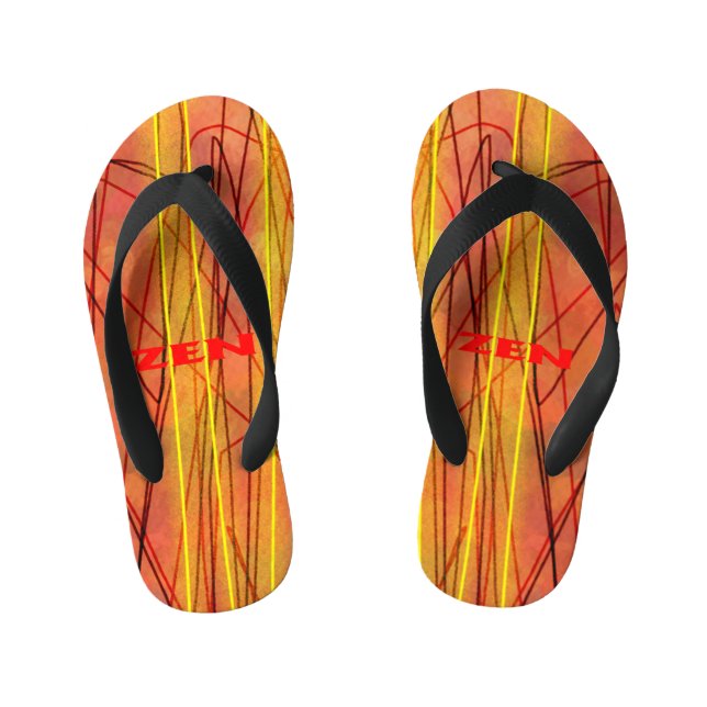 Zen red wire toddler flip flops (Footbed)