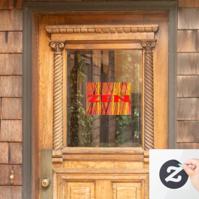 Zen red wire window cling (Home Door)