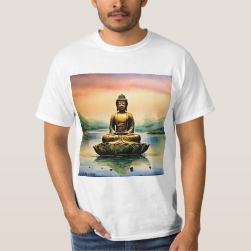 Zen Reflections Buddha Meditation Outline Collect T_Shirt