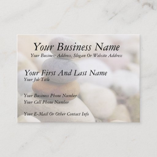 Customizable Zen Rock Garden Business Card Template