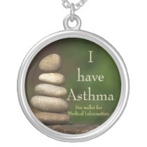 Zen Rocks Asthma Medical ID Necklace